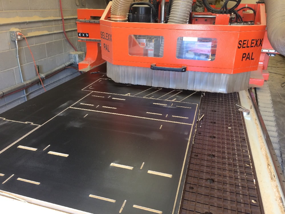 We precision cut the displays on CNC.