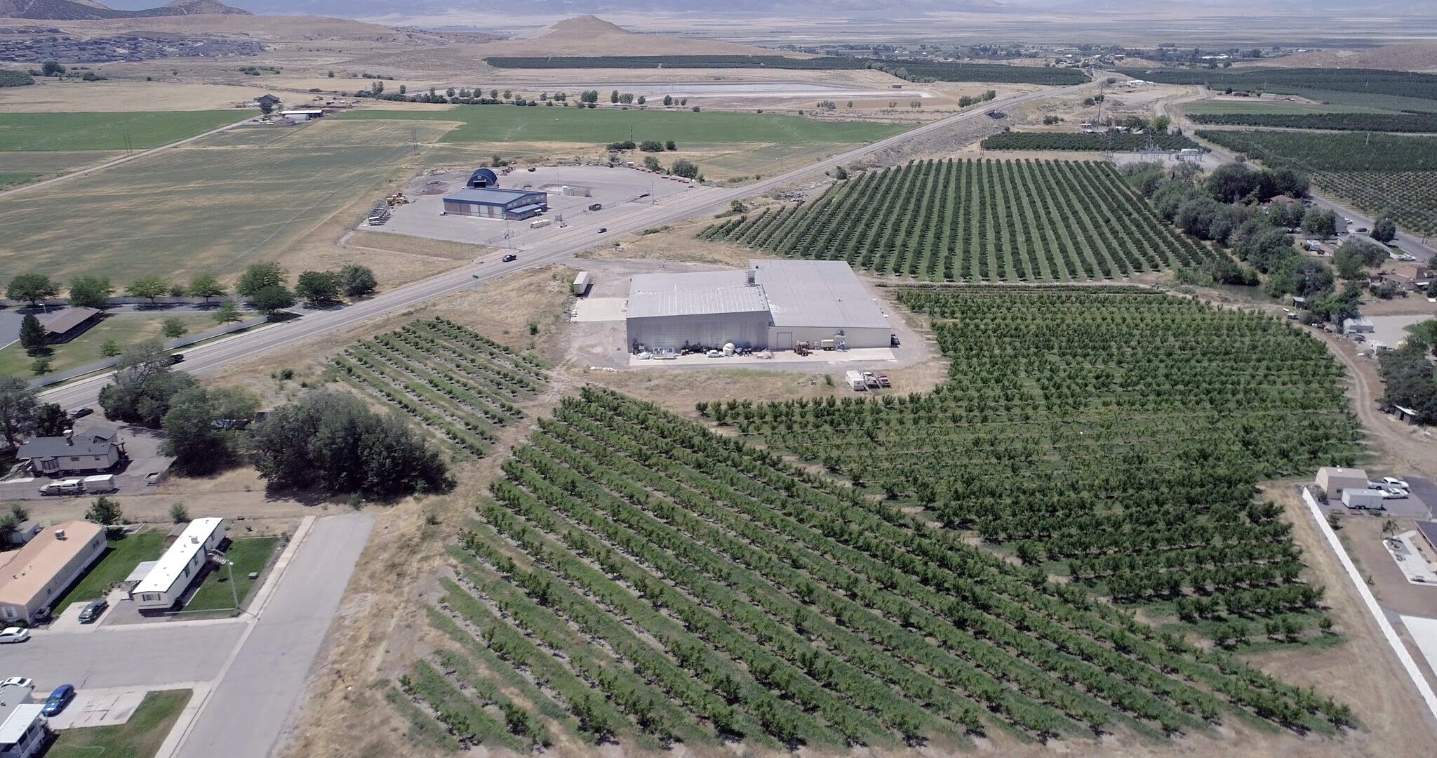 Aerial photography of propeller warehouse in Santaquin Utah