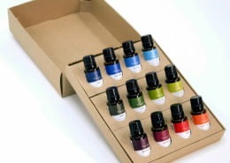 Twig essential oil bottle labels and display box by propeller